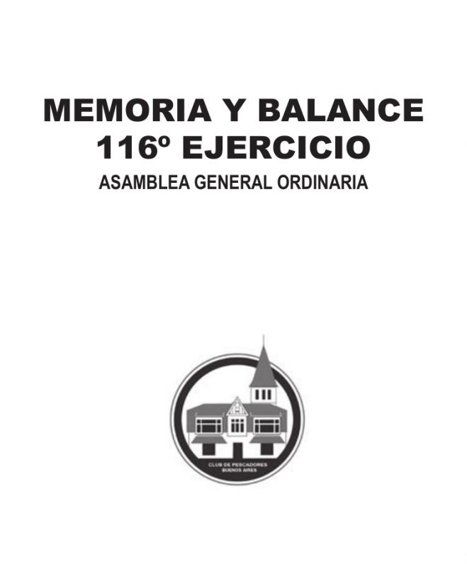 Memoria y Balance 2019 - Ejercicio 116°