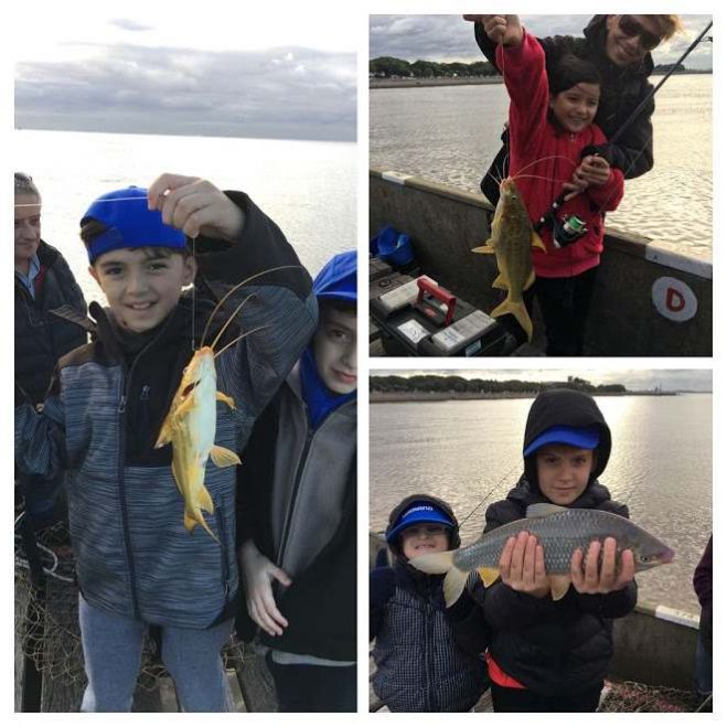 Los chicos de la escuelita pescan, pescan y pescan