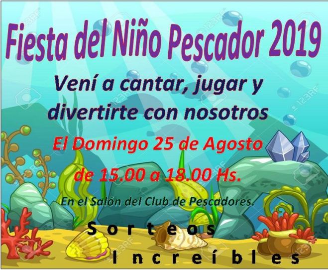 El domingo 25 de agosto es la Fiesta del Niño Pescador
