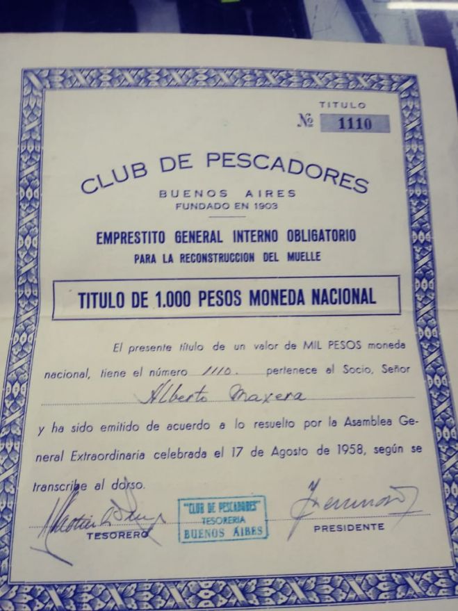 Historia del Club: el empréstito de 1958 para la reconstrucción del muelle