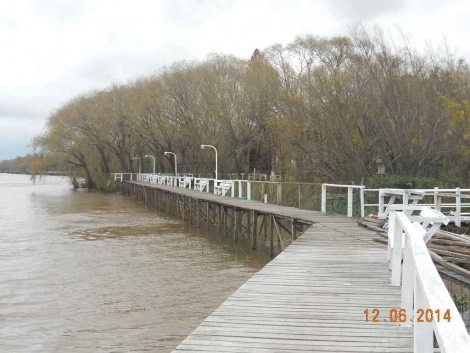 Guazú: avance del muelle