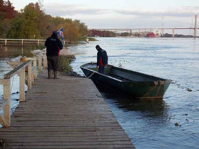 Llegada del pontón