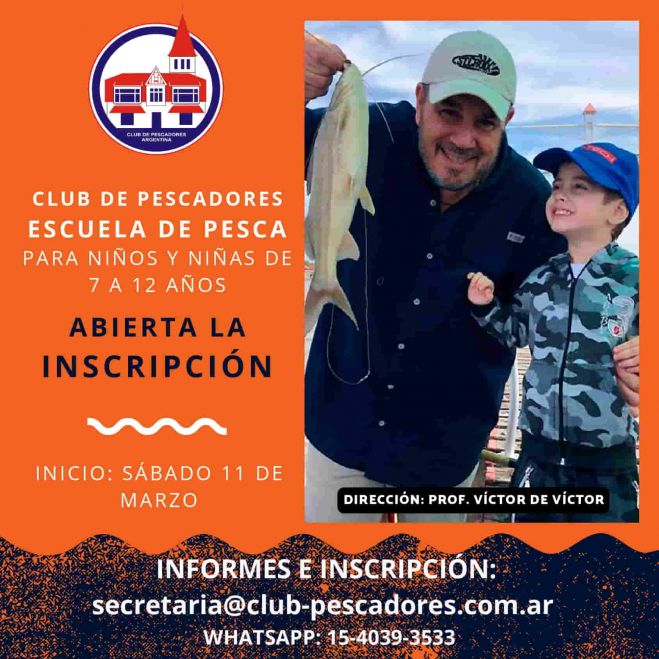 El 11 de marzo comienza un nuevo ciclo de la Escuela de Pesca para Niños